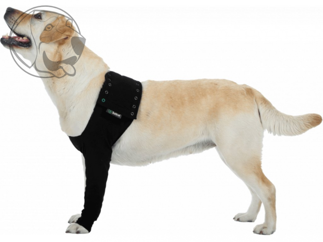 Pooperační ochranné oblečení na přední nohu psa - Délka návleku / obvod hrudníku: 23cm délka / 45-61cm obvod hrudníku