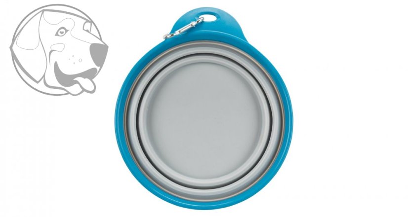 Cestovní silikonová miska s pevným okrajem 1 l/18 cm