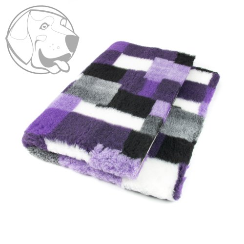 Originál VetBed deka pro psa DELUXE/ Patchwork - lila / protiskluzová, 150 cm x 100 cm