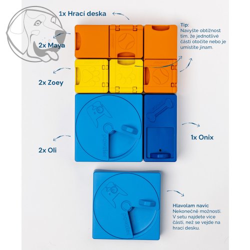 Pawzler Hlavolam pro psy Rainbow Set