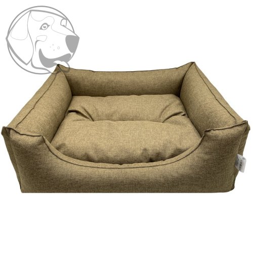 Pelech pro psy LUX Caramel s polštářem 60cm x 50cm x 20cm