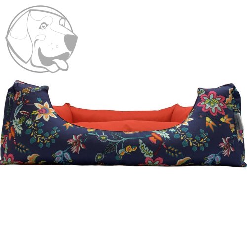 Pelech pro psy Flowee Red* 60cm x 50cm x 20cm s polštářem