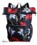 Batoh HONEY ON THE WAY- černý/ květy