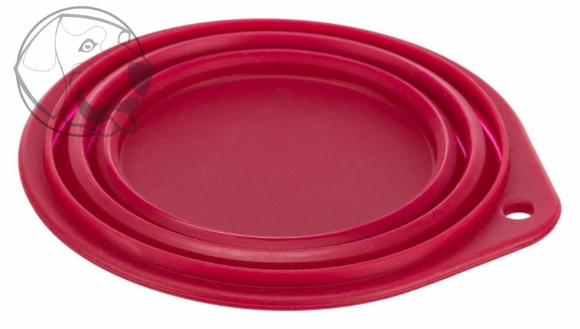 Cestovní silikonová miska sklapovací 0,5 l/14 cm - TRIXIE - Barva misky: červená