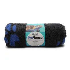 Originál VetBed deka pro psa grafit DELUXE - protiskluzová, bílé pack/ modré packy , 100 cm x 75 cm