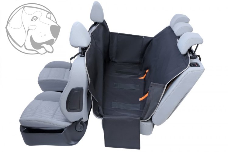 Ochranný kryt pro přepravu psů Anti Slip s bočnicemi na zip - M  133cm x 157cm - Barva: šedá