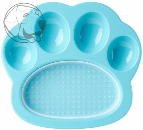 PetDreamHouse zpomalovací miska Paw 2 v 1 Mini – modrá