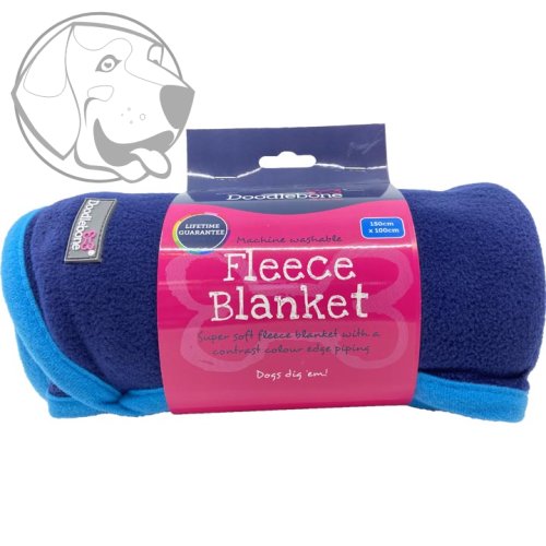 Doodlebone Měkká deka Fleece Blue 150 cm x 100 cm