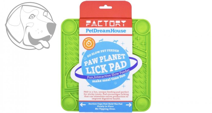 PetDreamHouse lízací podložka Paw Planet Lick Pad – zelená