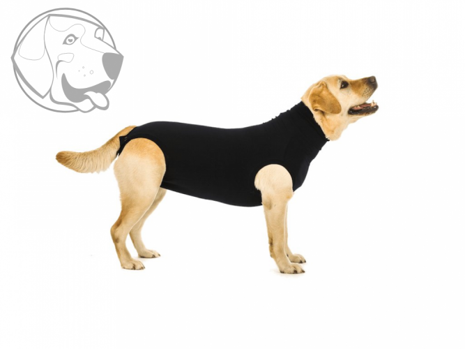 Pooperační ochranné oblečení pro psa černé