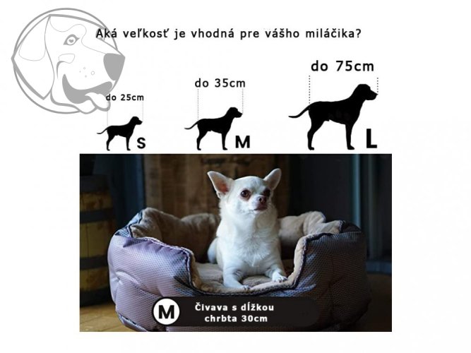 Oboustranný pelech Santorini Thermo Switch pelíšek pro psy ,,M" šedý