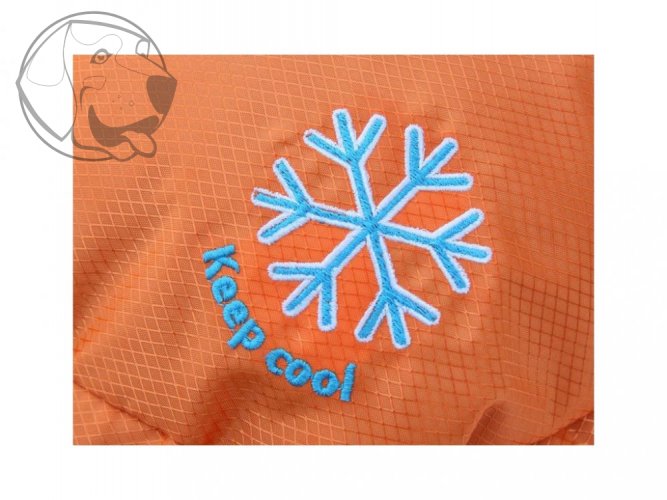 Oboustranný pelíšek pro psa Thermoswitch SANTORINI oranžovo - šedý ,, L"