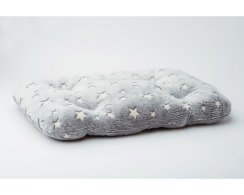 Polštář pro psa Picolo - ŠEDÁ S BÍLÝMI HVĚZDAMI 90 cm x 70 cm