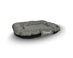 Pelech pro psa ČERNÉ TLAPKY - ŠEDÝ 100 cm x 70 cm