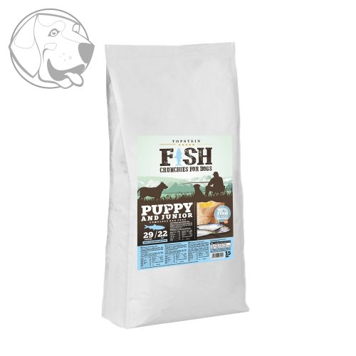 Fish Crunchies for dogs Puppy and Junior 15 kg