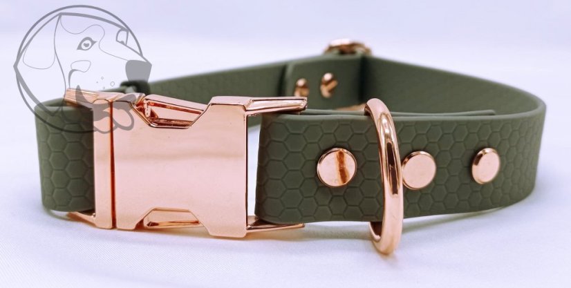 OBOJEK HEXA 25 MM  EXCLUSIV RŮŽOVÝ TROJZUBEC - Velikost obojku: Malý, Barva obojku: Růžová