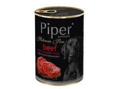 PIPER PLATINUM PURE hovězí s hnědou rýží, konzerva pro psy, 400 g