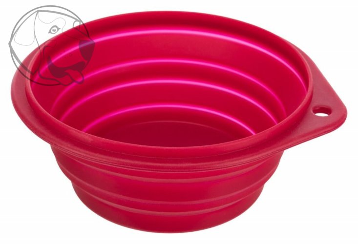 Cestovní silikonová miska sklapovací 0,5 l/14 cm - TRIXIE - Barva misky: červená