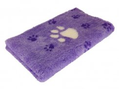 Originál VetBed deka pro psa, LILA- motiv tlapky fialová/bílá 150 cm x 100 cm, protiskluzová
