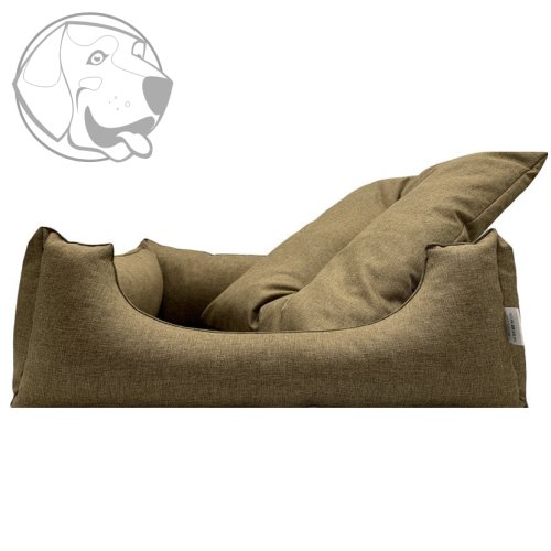 Pelech pro psy LUX Caramel s polštářem 60cm x 50cm x 20cm