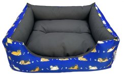 Pelech pro psa Dog Blue s polštářem 80 cm x 70 cm
