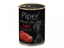 PIPER PLATINUM PURE hovězí s hnědou rýží, konzerva pro psy, 400 g